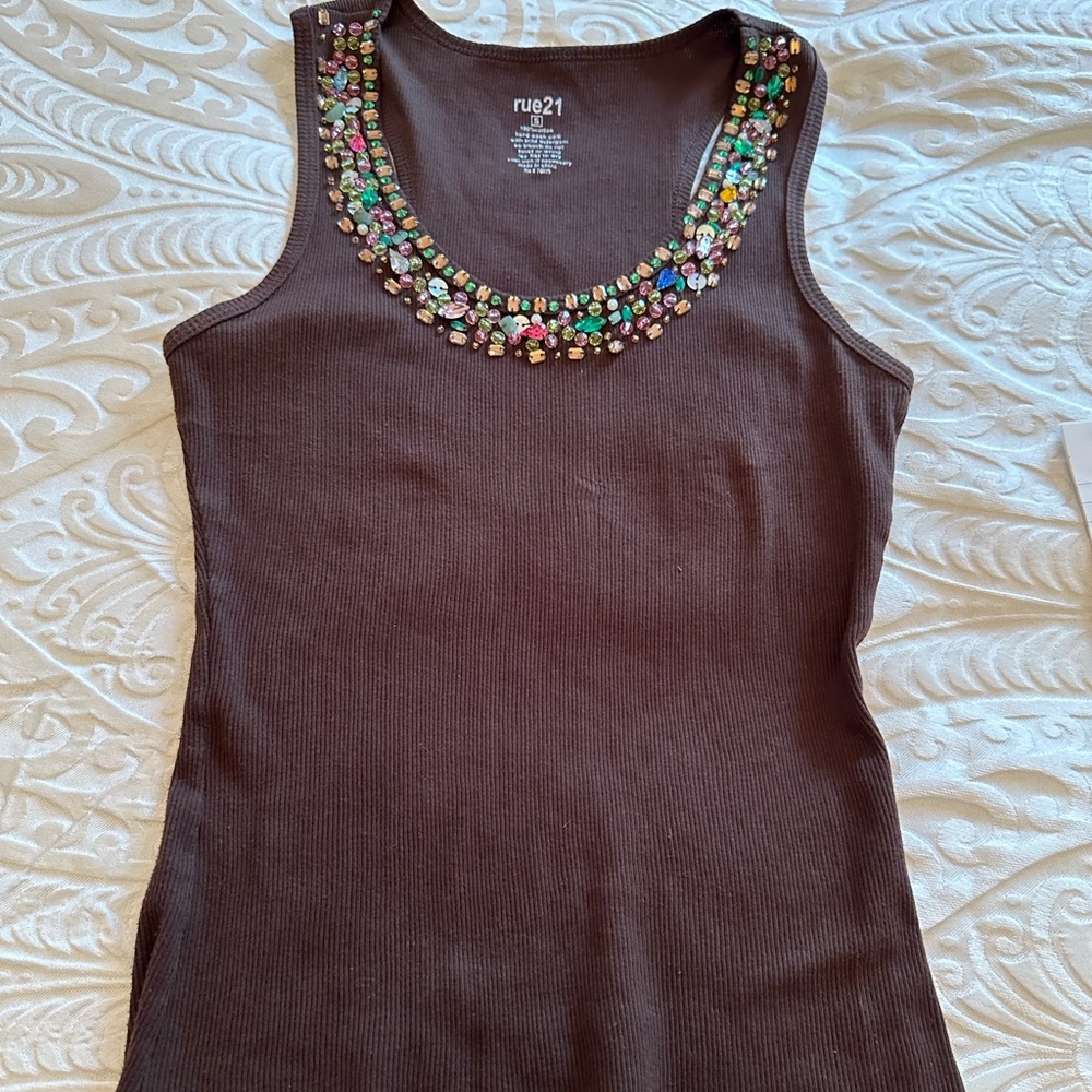 Vintage Beaded Tank Top